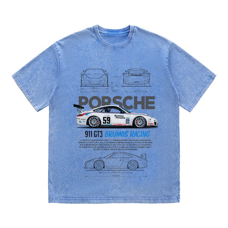RDMCLOTHINGART tapestry hoodie 911 GT3 BRUMOS RACING HEAVY COTTON TEES-9389