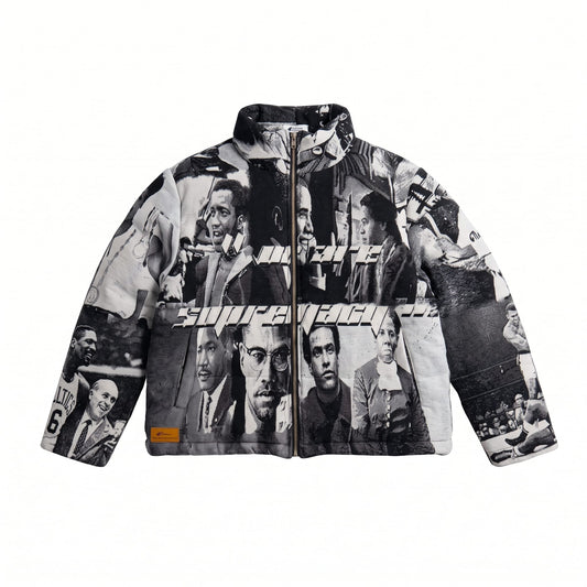 BLACK LEADER TAPESTRY COAT