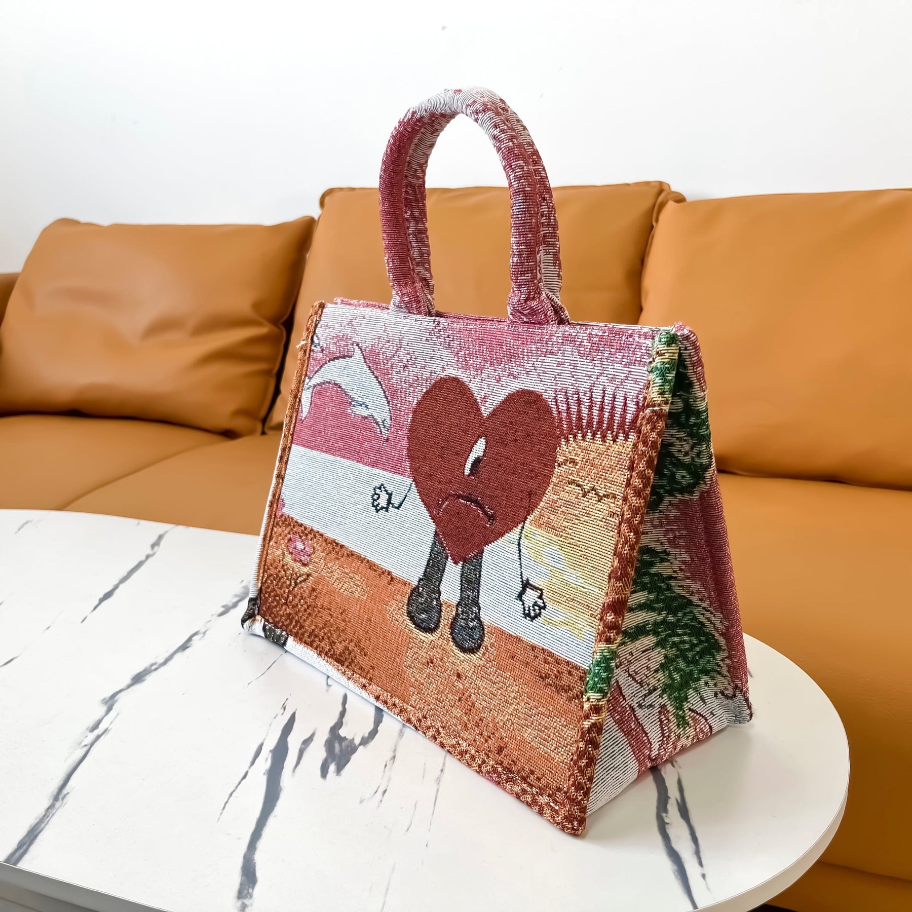 BAD BUNY TAPESTRY TOTE BAG - RDMCLOTHINGART