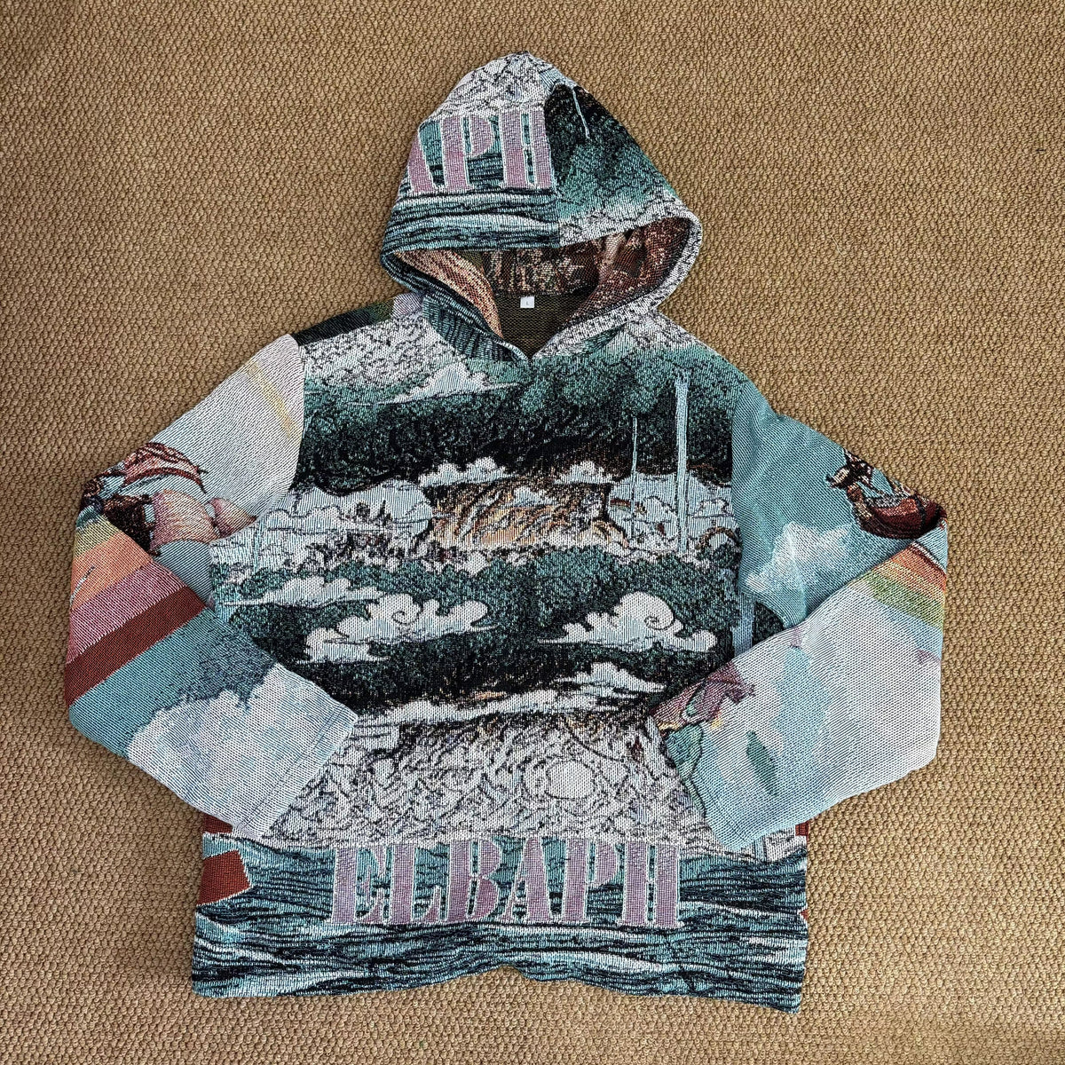 RDMCLOTHINGART L tapestry hoodie 9088