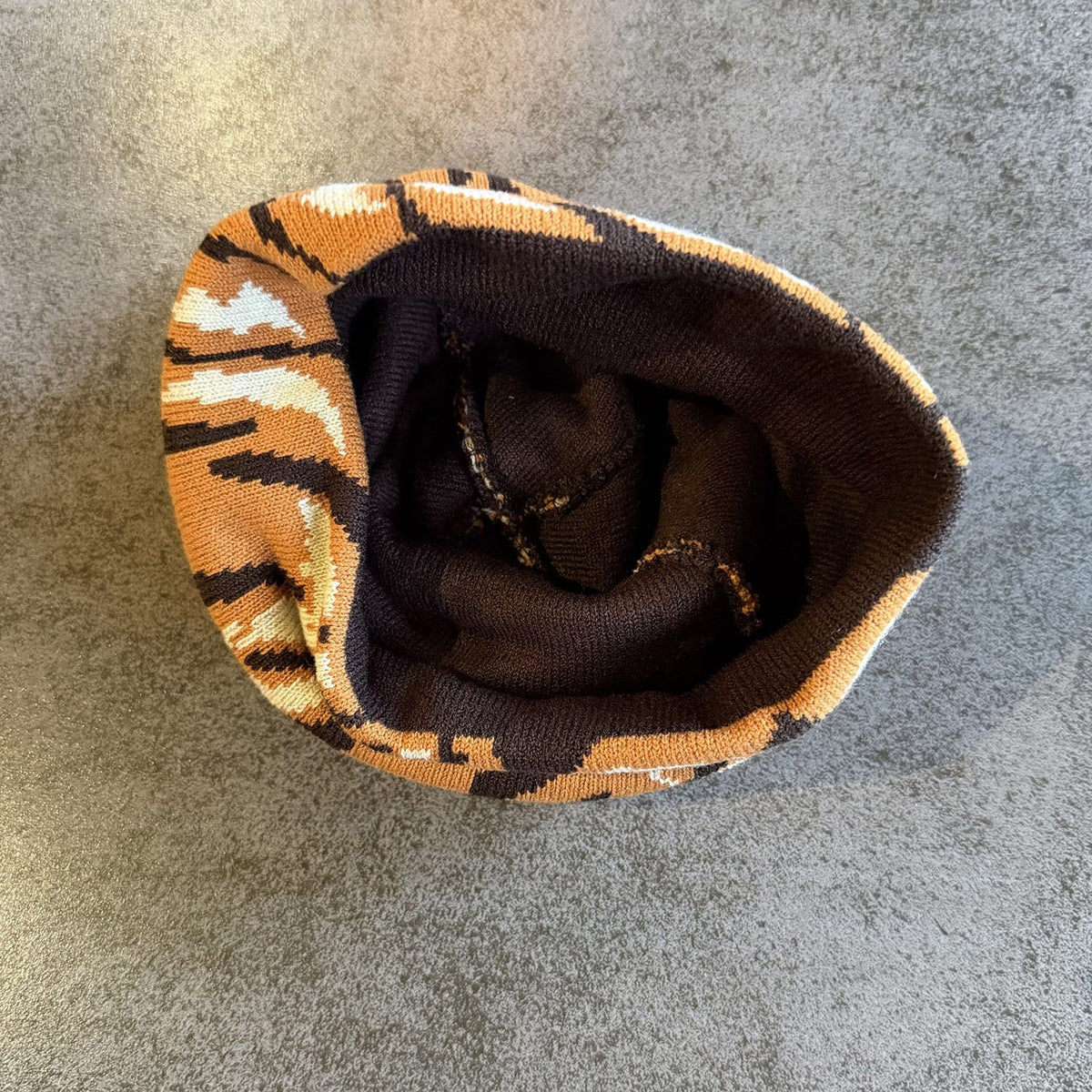 Tiger Stripe Knit Beanie