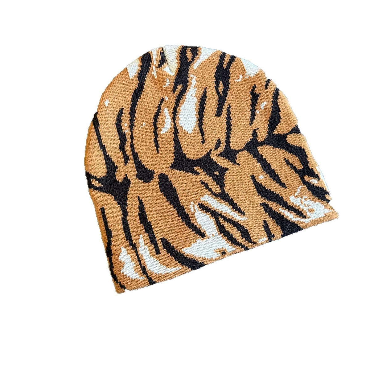 Tiger Stripe Knit Beanie