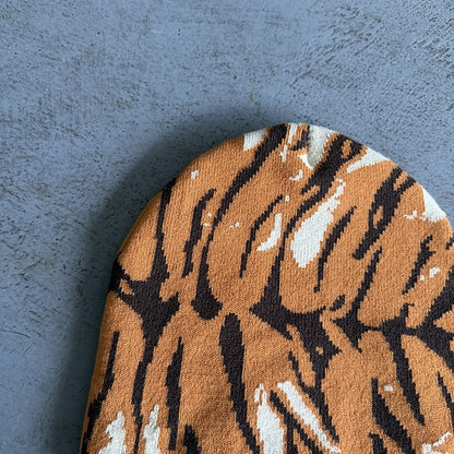Tiger Stripe Knit Beanie