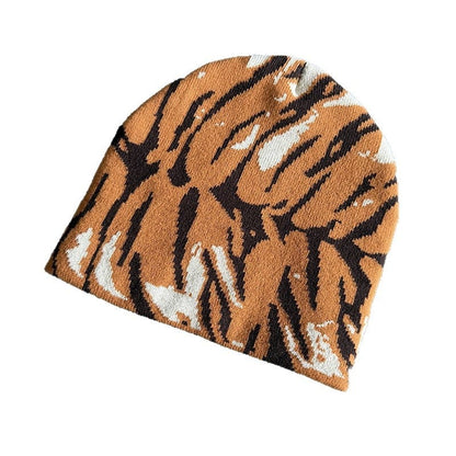 Tiger Stripe Knit Beanie