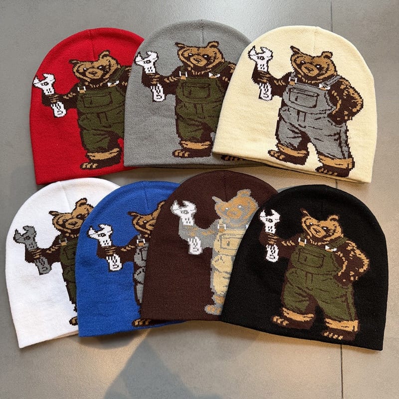 Workwear Bear Knit Beanie