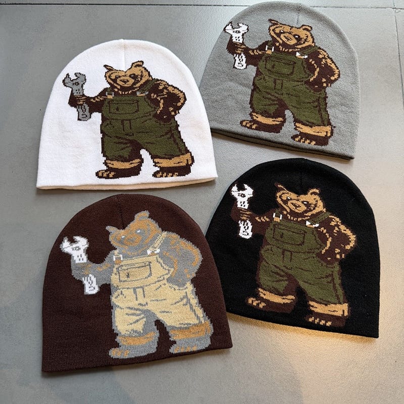 Workwear Bear Knit Beanie