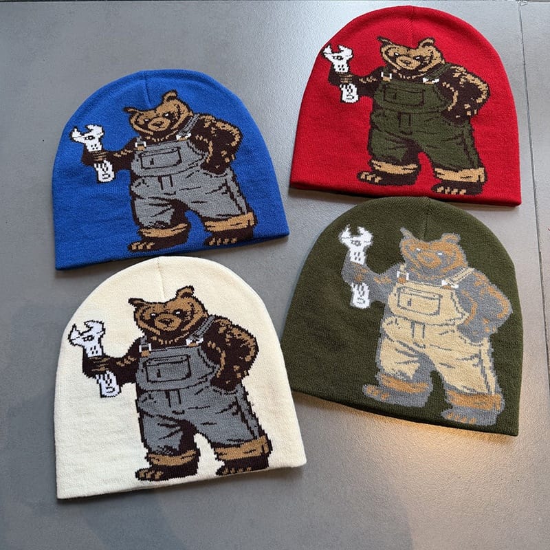 Workwear Bear Knit Beanie