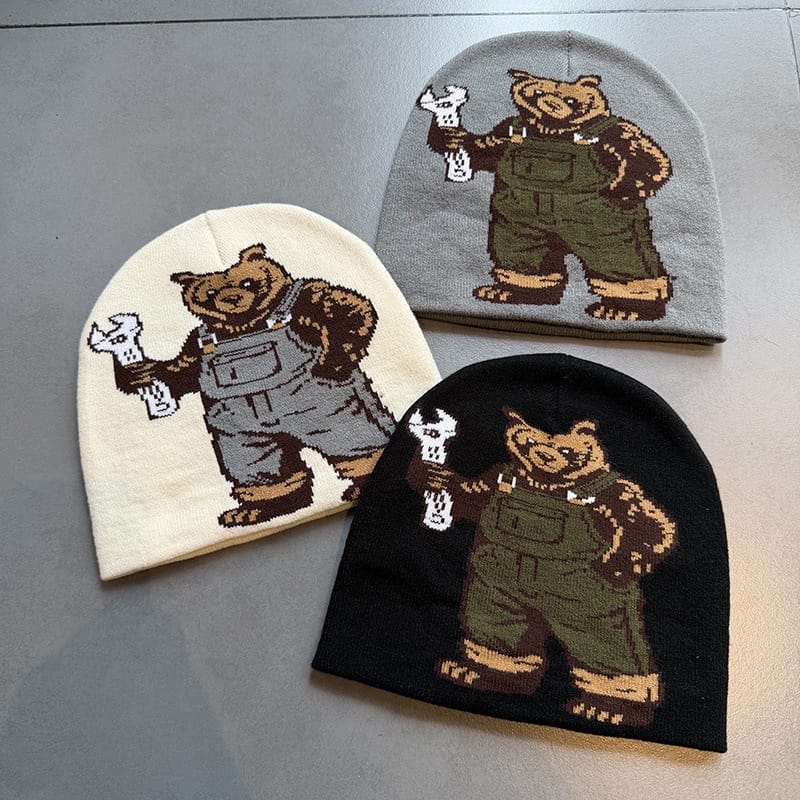Workwear Bear Knit Beanie