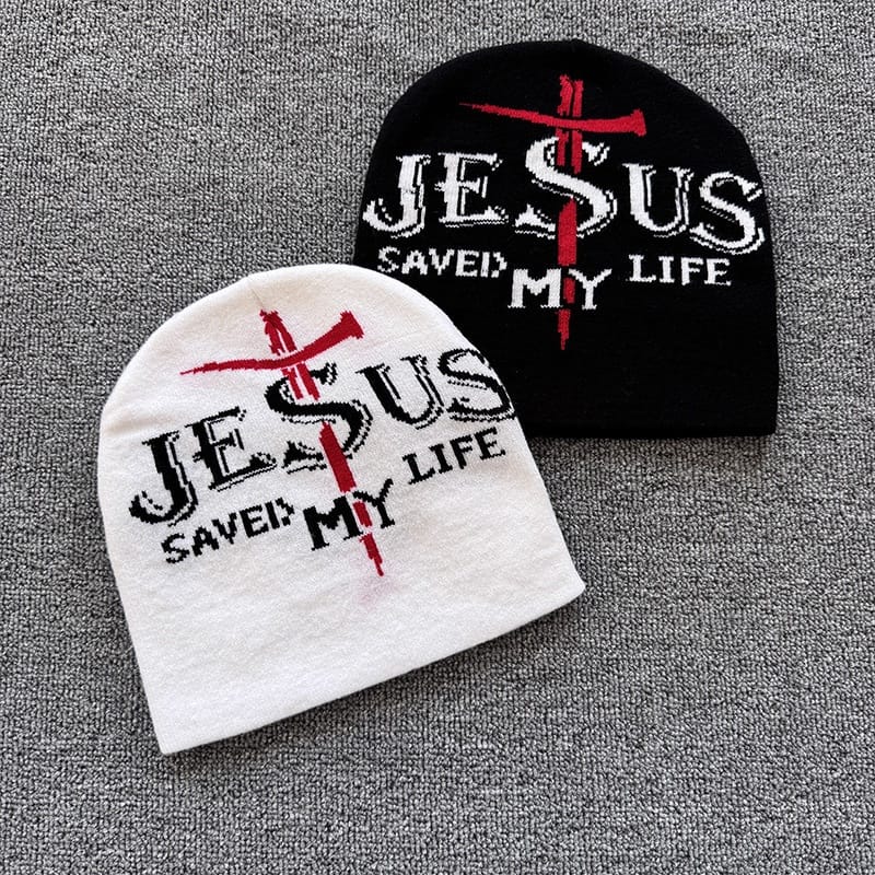 Jesus Saved My Life Knit Beanie