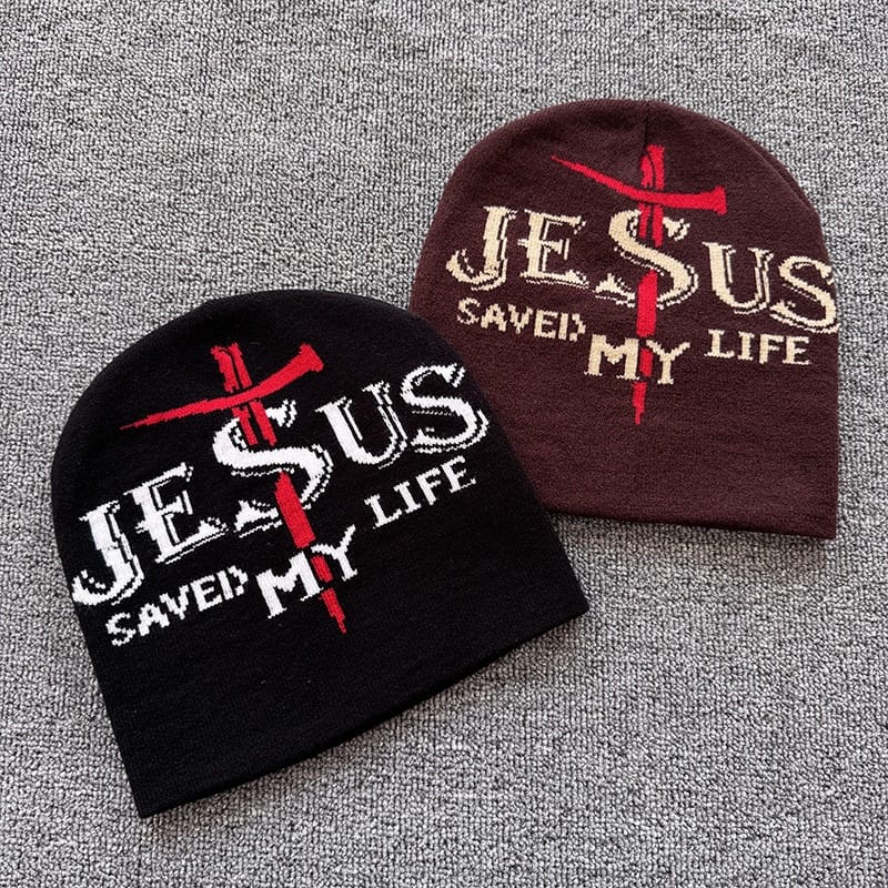 Jesus Saved My Life Knit Beanie