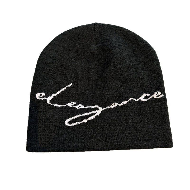 Elegance Script Knit Beanie