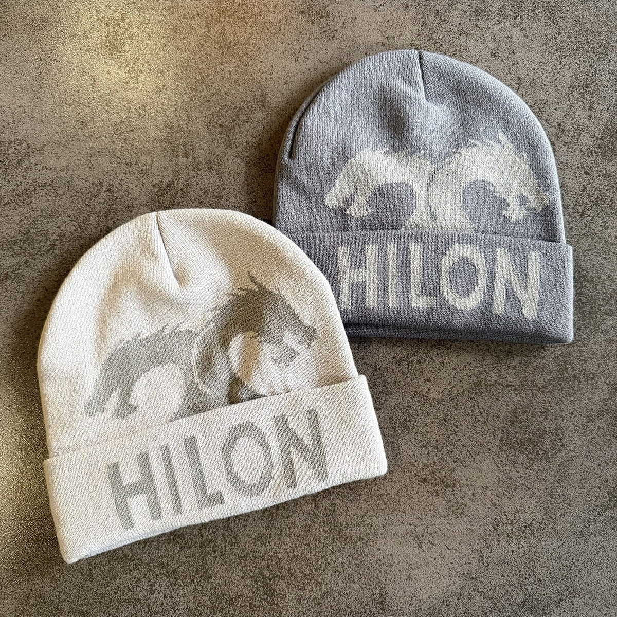 Bear Graphic Cuffed Knit Beanie
