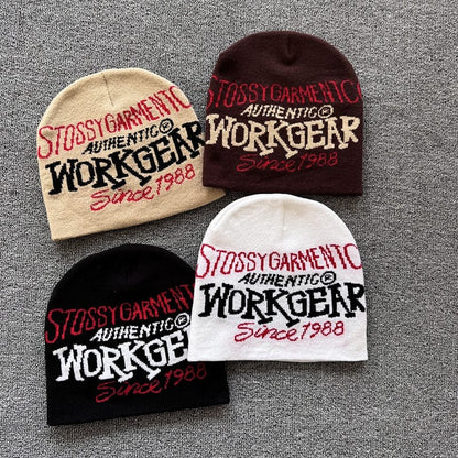 Vintage Workgear Lettering Knit Beanie