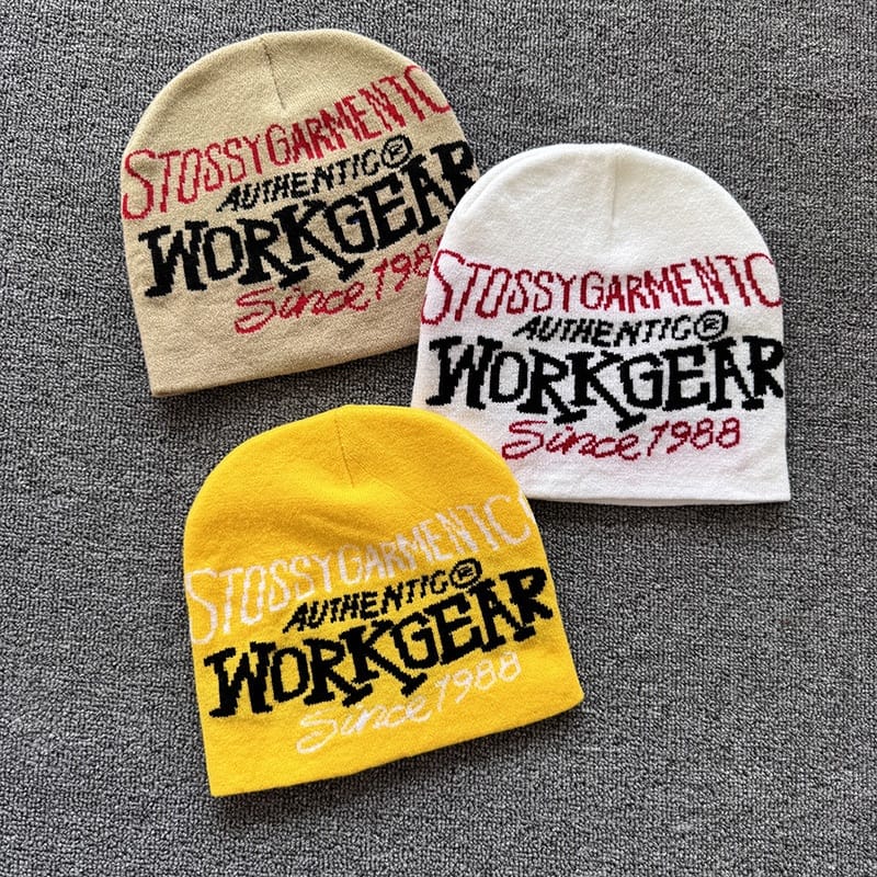 Vintage Workgear Lettering Knit Beanie