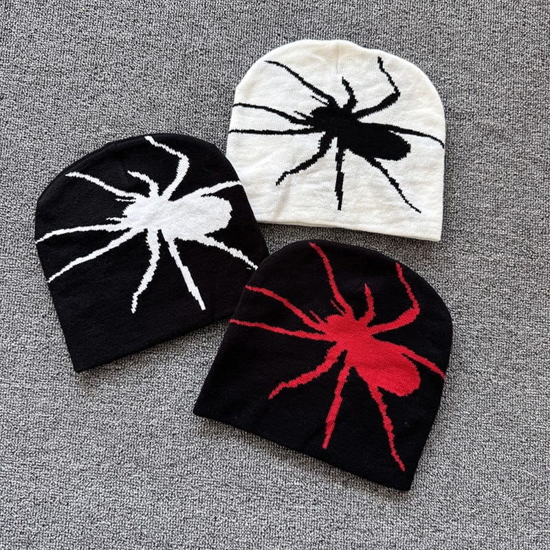 Oversized Spider Knit Beanie