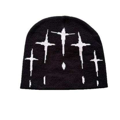 Falling Cross Knit Beanie