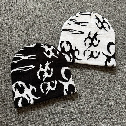 Allover Tribal Knit Beanie