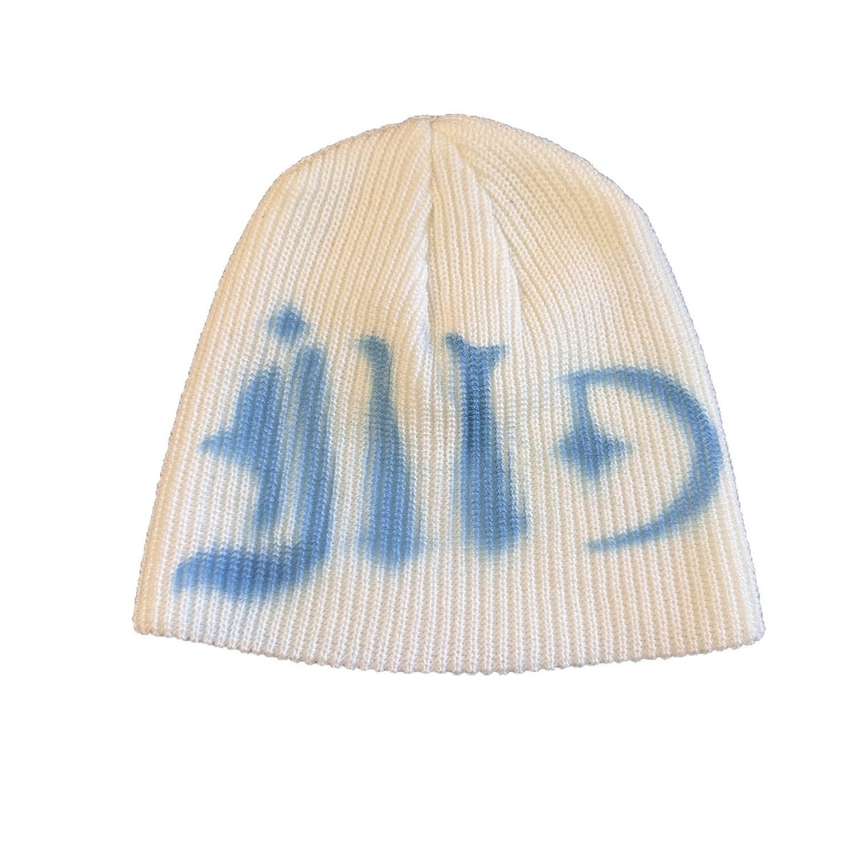 Ribbed Gothic Letter Knit Beanie