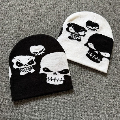 Allover Skull Knit Beanie
