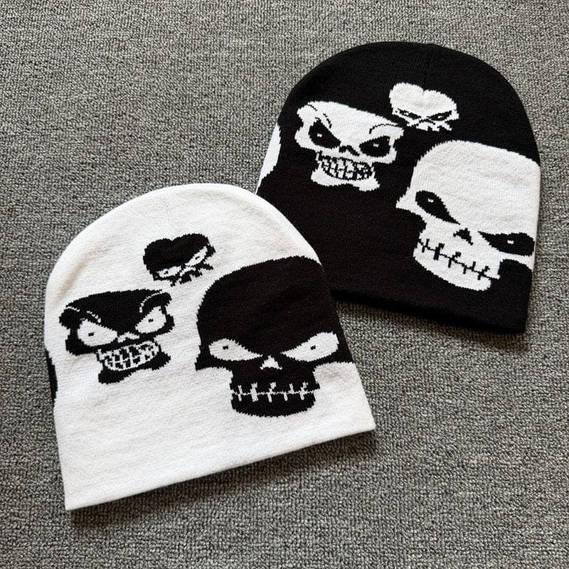 Allover Skull Knit Beanie