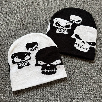 Allover Skull Knit Beanie