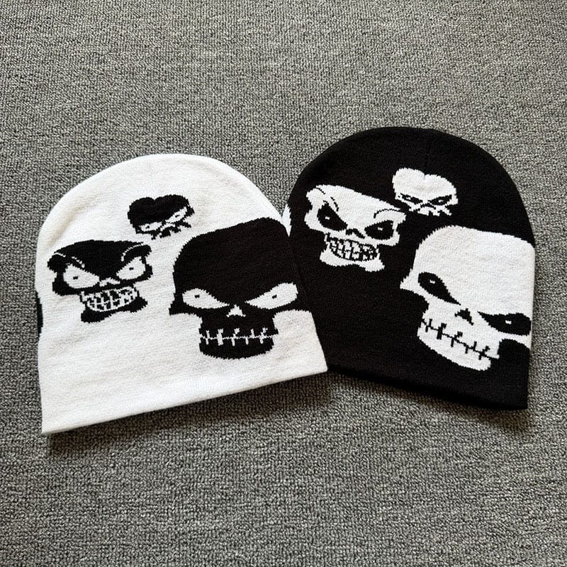 Allover Skull Knit Beanie