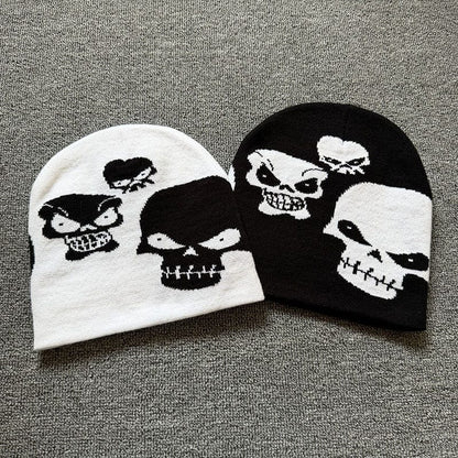 Allover Skull Knit Beanie