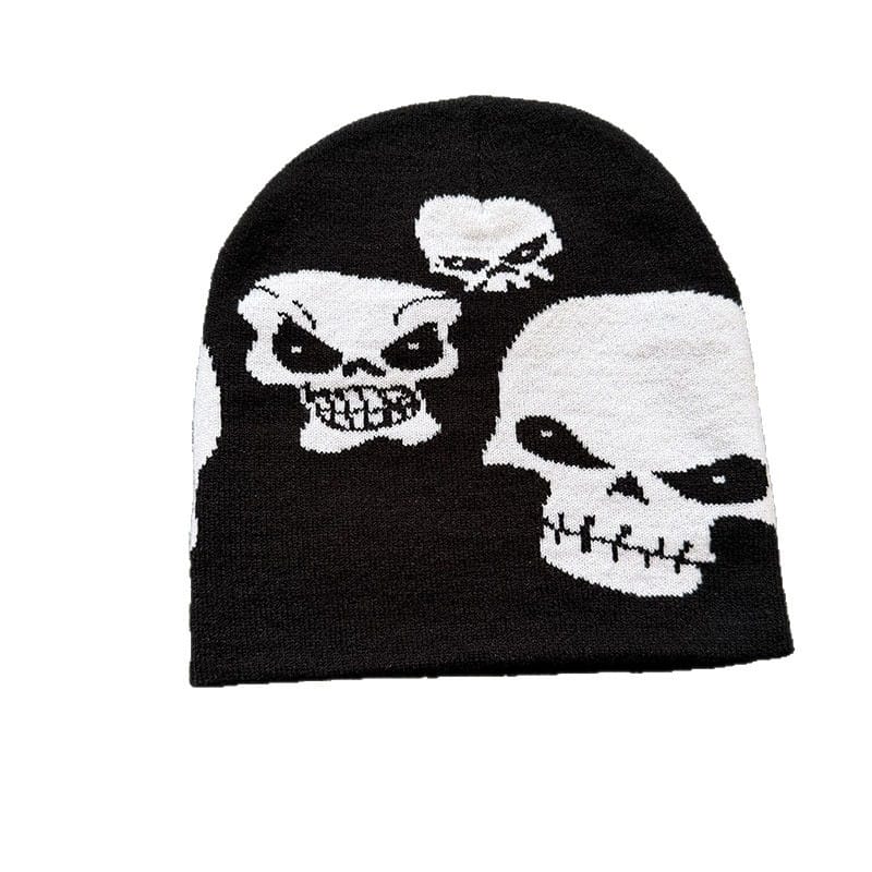 Allover Skull Knit Beanie
