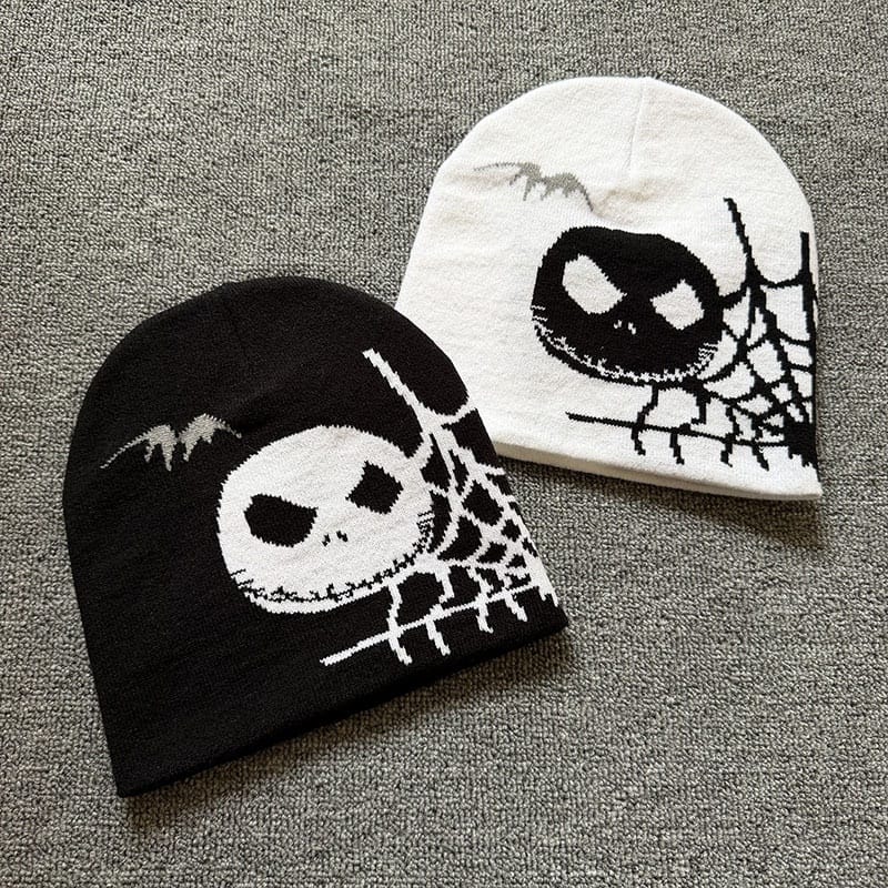Skull Web Knit Beanie