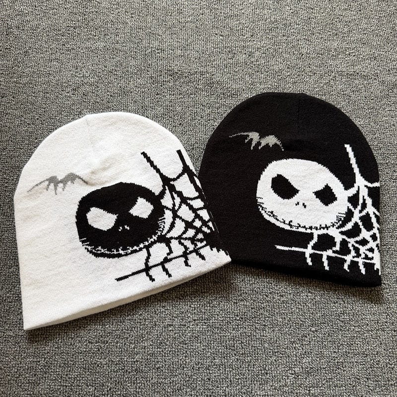 Skull Web Knit Beanie