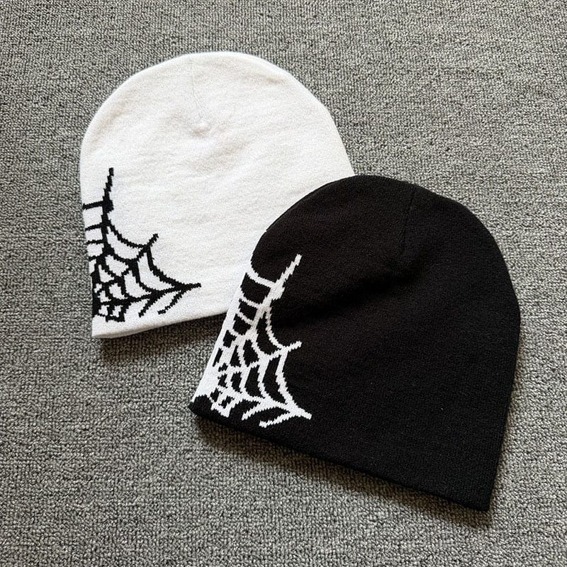 Skull Web Knit Beanie