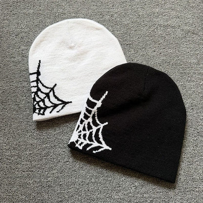 Skull Web Knit Beanie