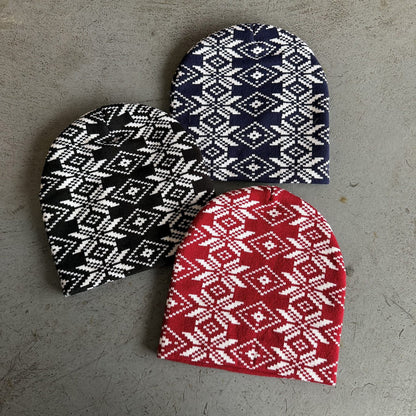 Geometric Diamond Knit Beanie