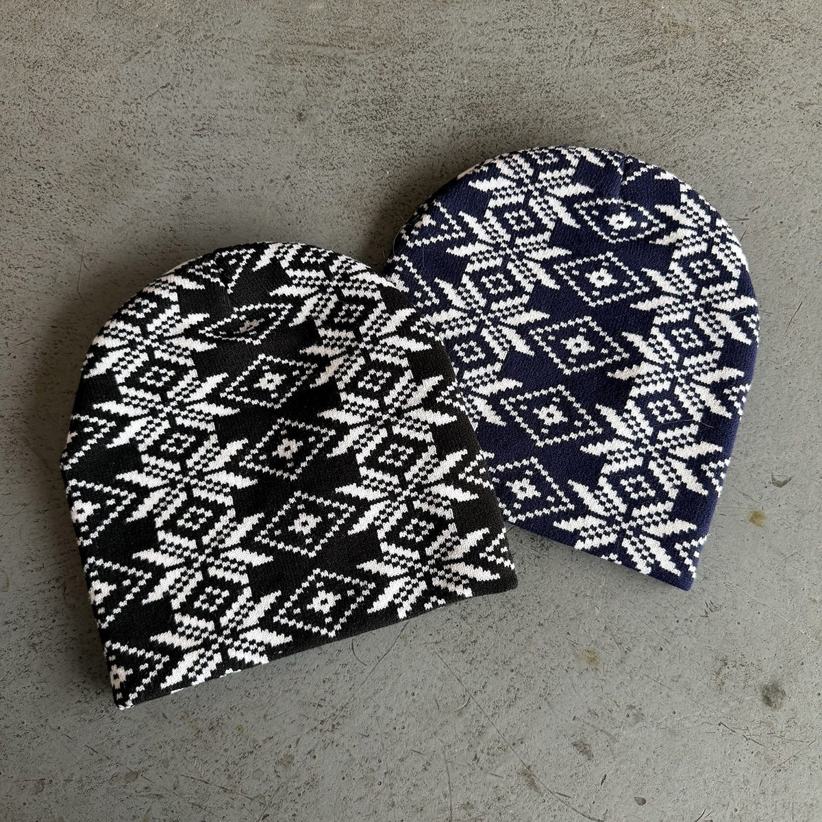 Geometric Diamond Knit Beanie