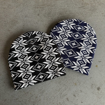 Geometric Diamond Knit Beanie