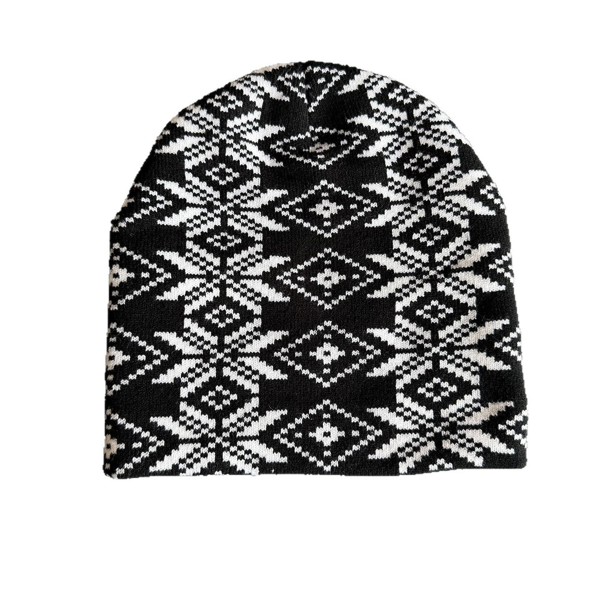 Geometric Diamond Knit Beanie