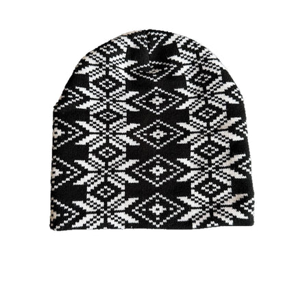 Geometric Diamond Knit Beanie