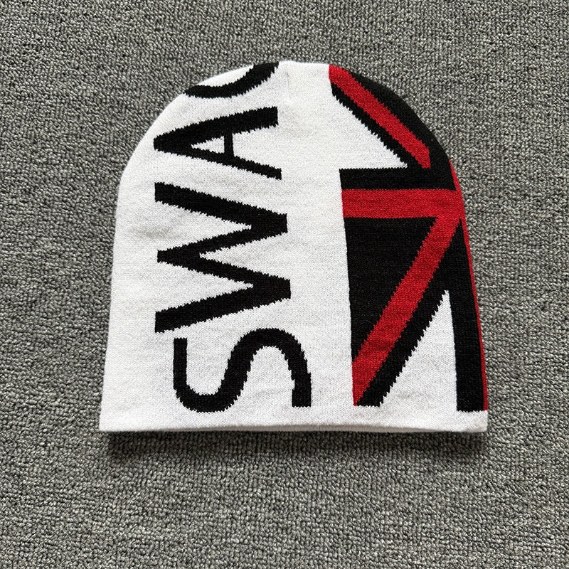 Union Flag Lettering Knit Beanie