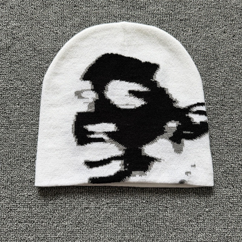 Screaming Portrait Knit Beanie
