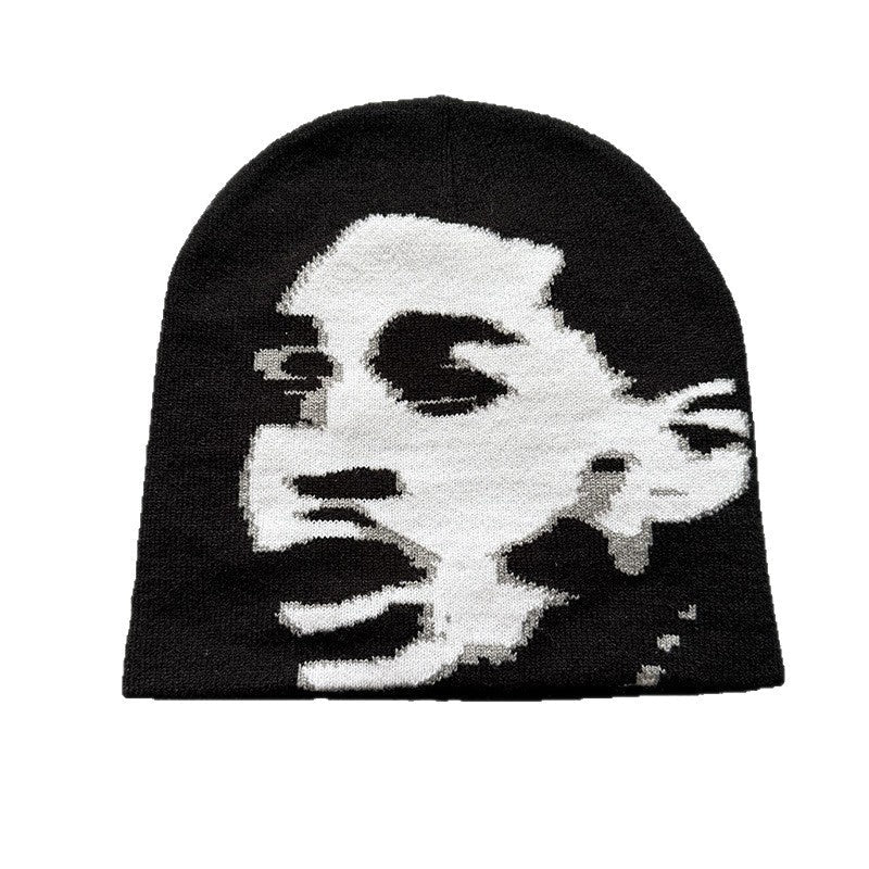 Screaming Portrait Knit Beanie