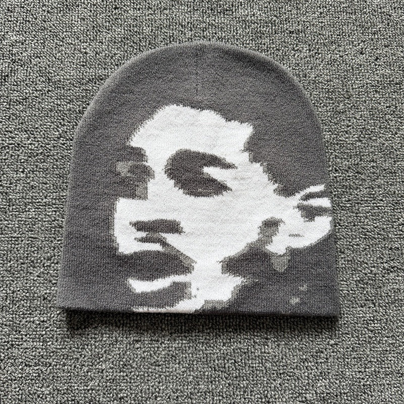 Screaming Portrait Knit Beanie