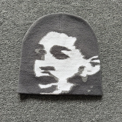 Screaming Portrait Knit Beanie