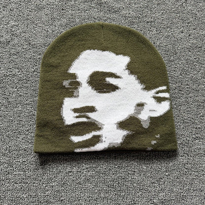 Screaming Portrait Knit Beanie