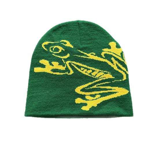 Skeleton Frog Knit Beanie