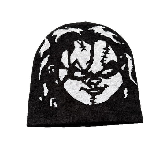 Dark Doll Graphic Knit Beanie