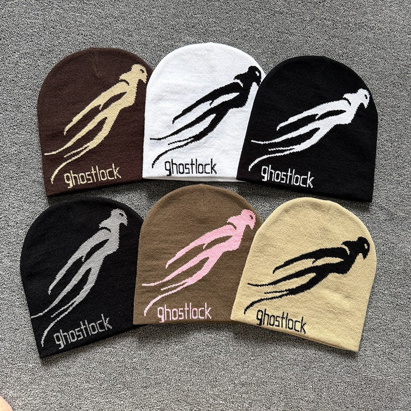 Ghost Silhouette Knit Beanie