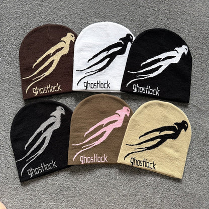 Ghost Silhouette Knit Beanie