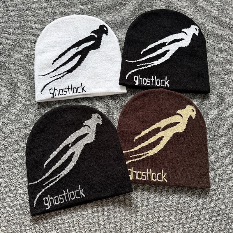 Ghost Silhouette Knit Beanie