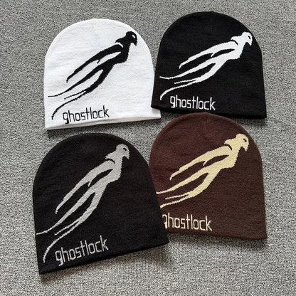 Ghost Silhouette Knit Beanie