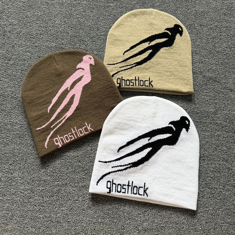 Ghost Silhouette Knit Beanie
